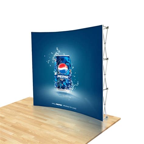 expo aluminum curved tension fabric backdrop|8ft QuickZip MAX Curved Display Package .